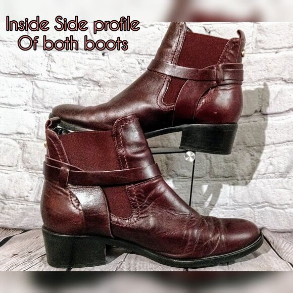 Carvela Saddle Leather Buckle Flat Ankle Boots - Picture 4 of 9